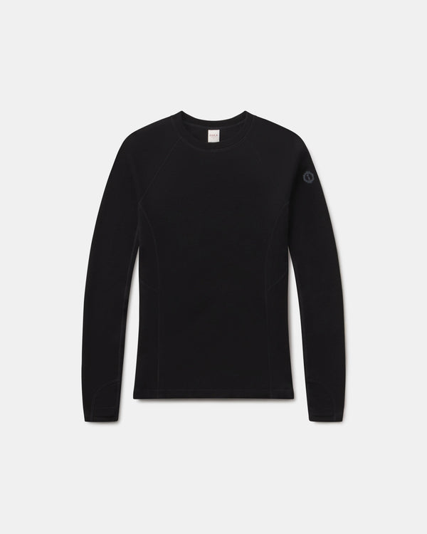 Women's Alpaca-Merino Wool Thermal Ski Baselayer Top in Black – PAKA Apparel
