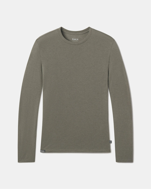 Women's Aire Long Sleeve Alpaca Shirt in Eucalyptus / Green – PAKA Apparel