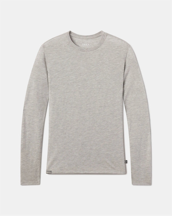 Women's Aire Long Sleeve Alpaca Hiking Shirt in Heather Grey – PAKA Apparel