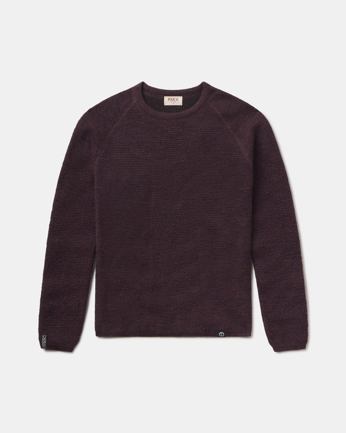 Women's Mountain Crew Alpaca Hiking Sweater in Eggplant / Purple – PAKA Apparel