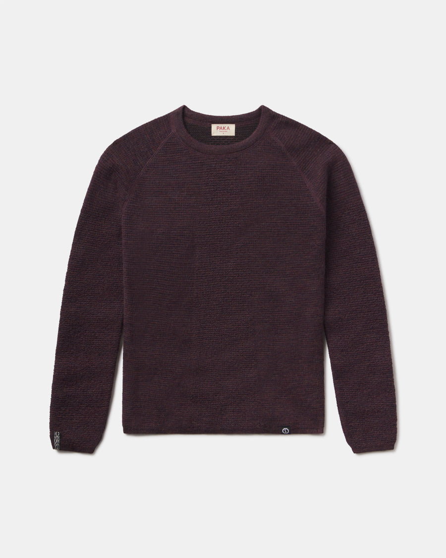 Women's Mountain Crew Alpaca Hiking Sweater in Eggplant / Purple – PAKA Apparel