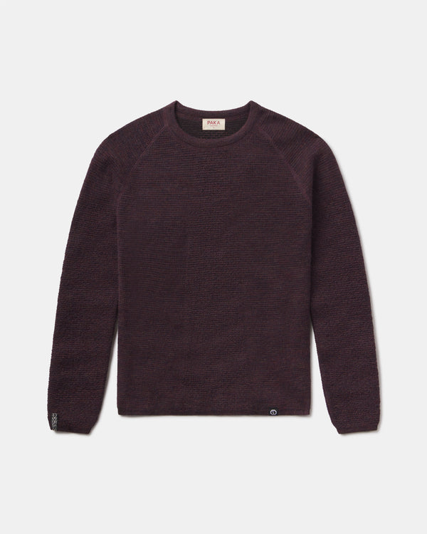 Women's Mountain Crew Alpaca Hiking Sweater in Eggplant / Purple – PAKA Apparel