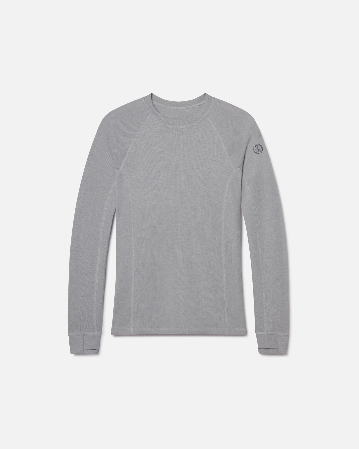 Women’s Silver / Light Grey Alpaca Thermal Top Baselayer for Skiing, Snowboarding and Winter Hiking – PAKA Apparel