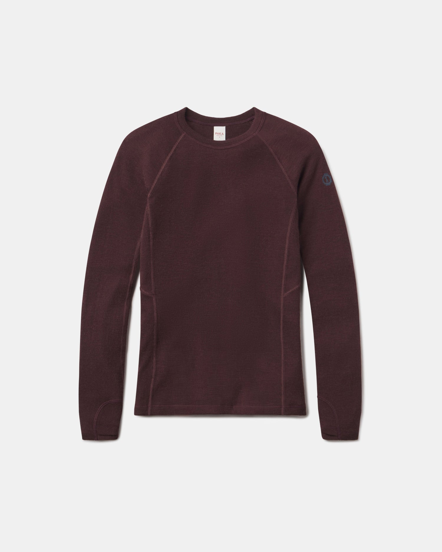 Uva / Dark Purple Women's Thermal Alpaca Wool Baselayer Crewneck Shirt – PAKA Apparel
