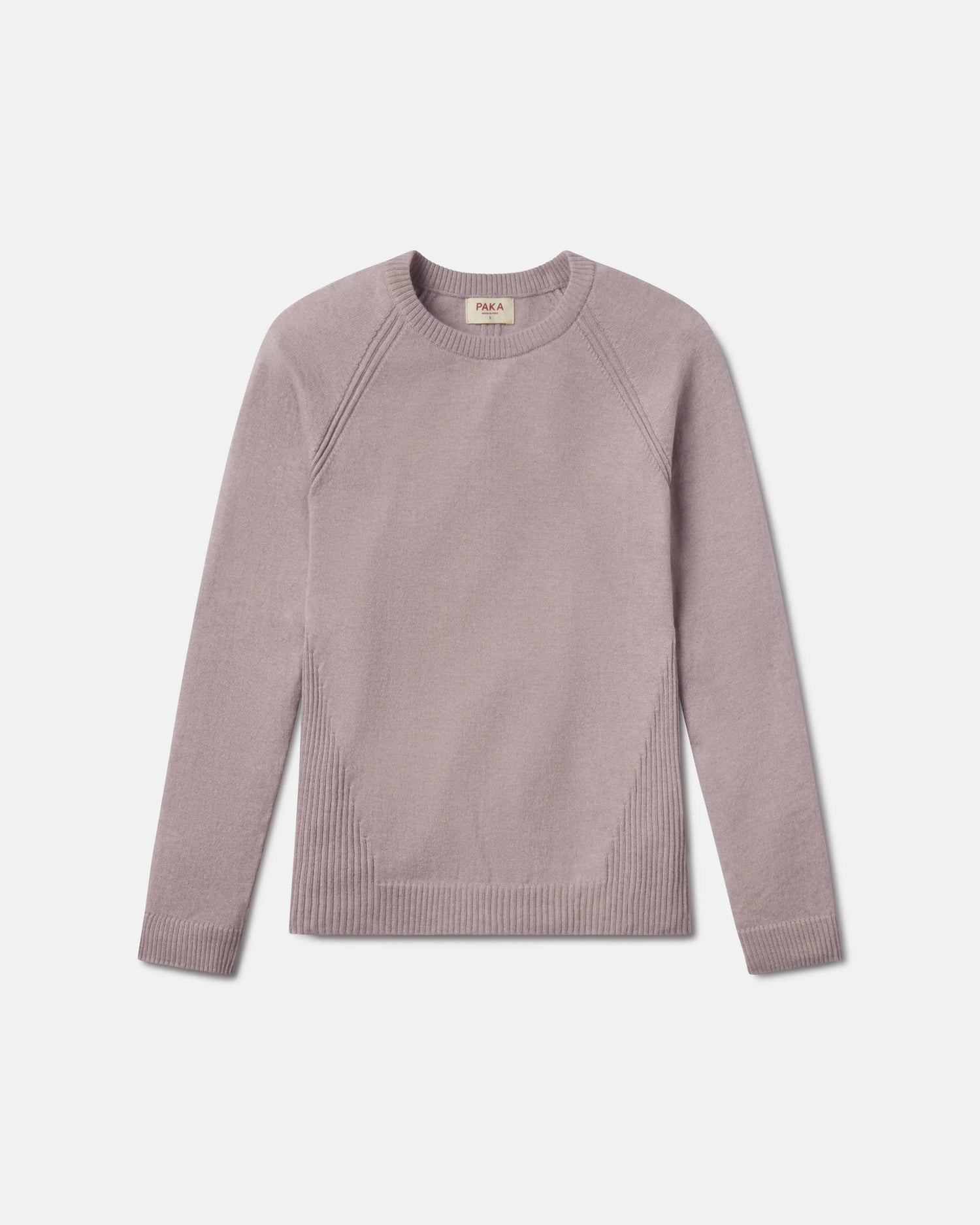 Light purple sweater on a light gray background