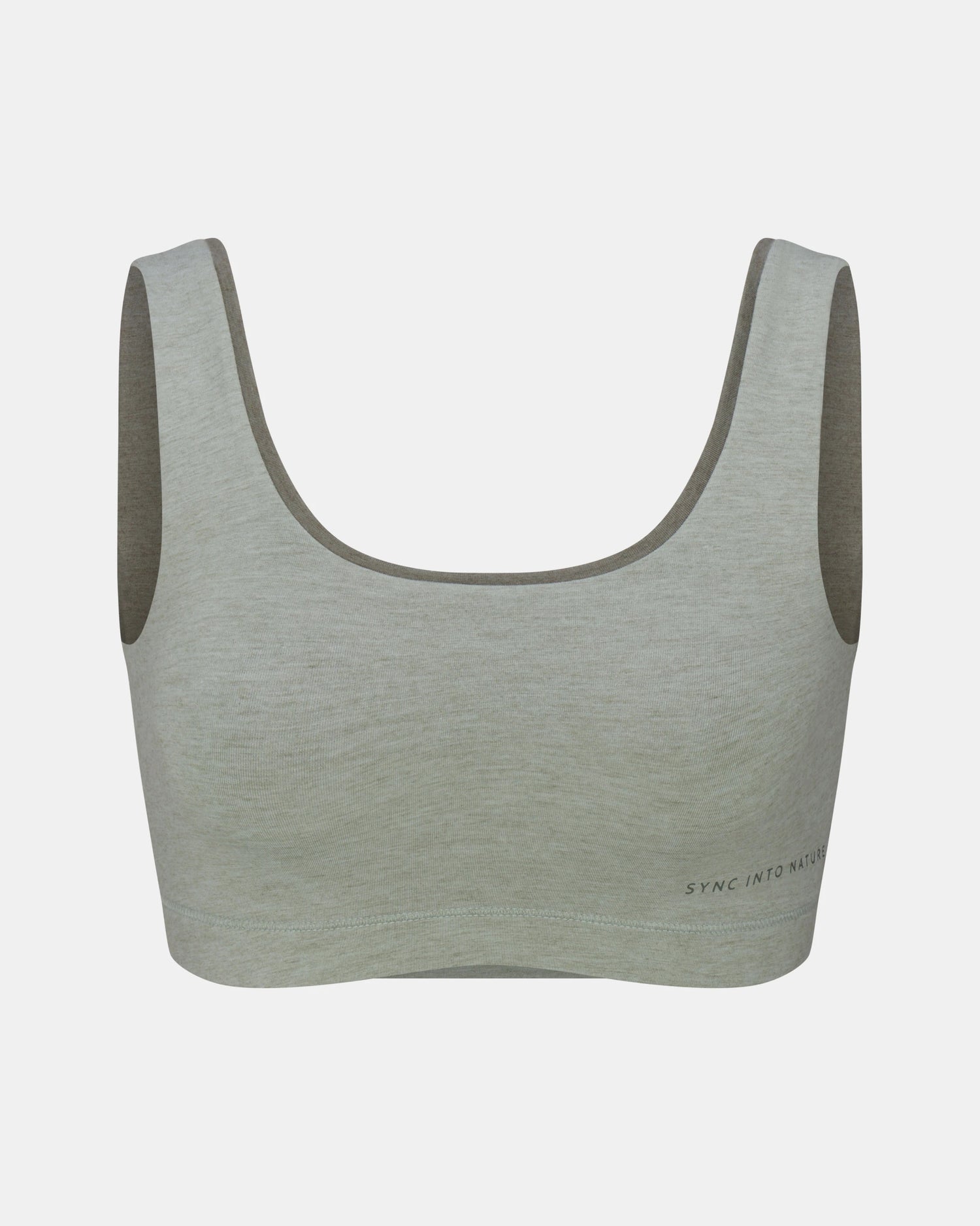 PAKA Women's Scoop Bralette in Lichen on a light gray background