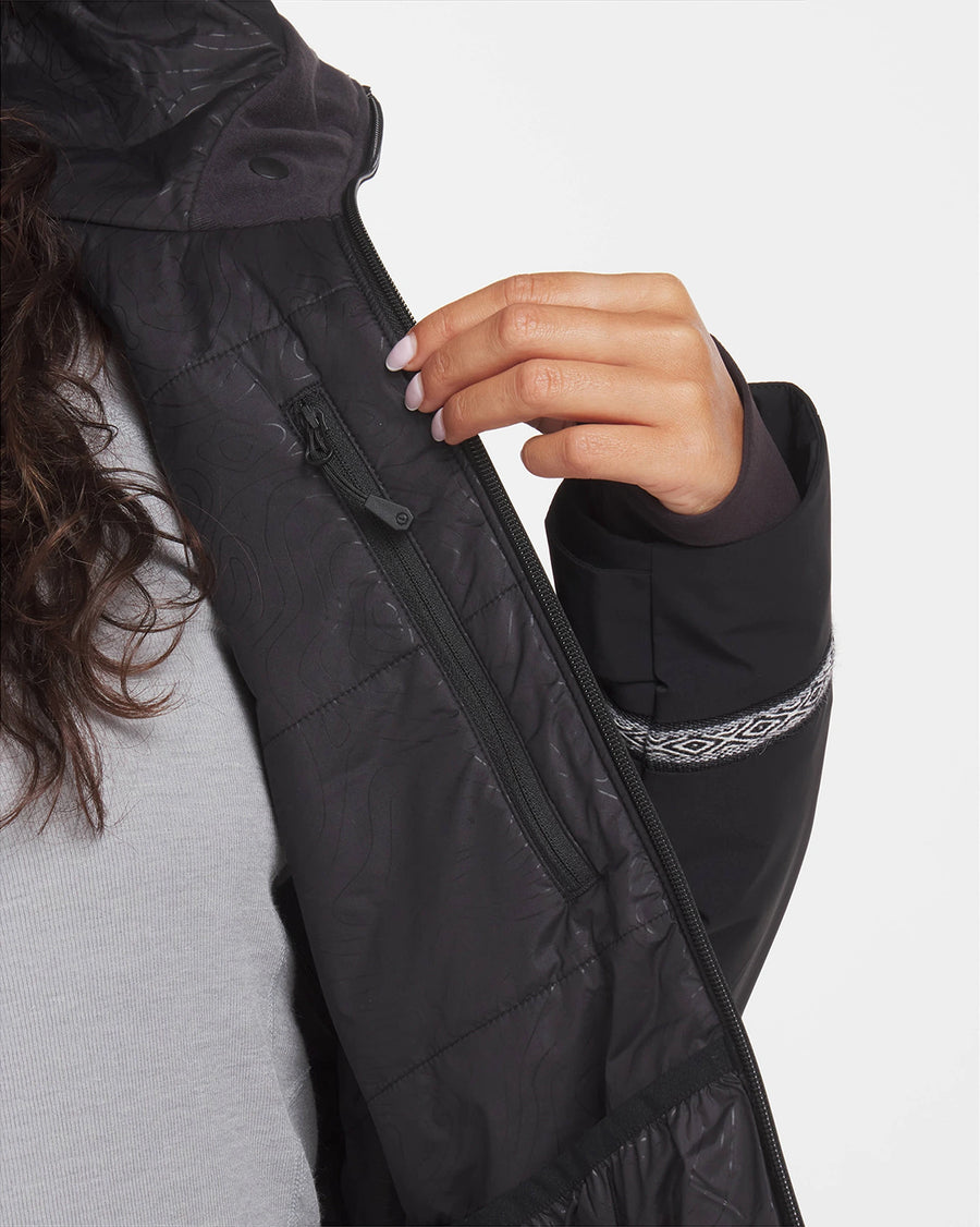 Hand by Interior Side Pocket of Women's Apu Parka with PAKAFILL Alpaca Insulation – PAKA Apparel
