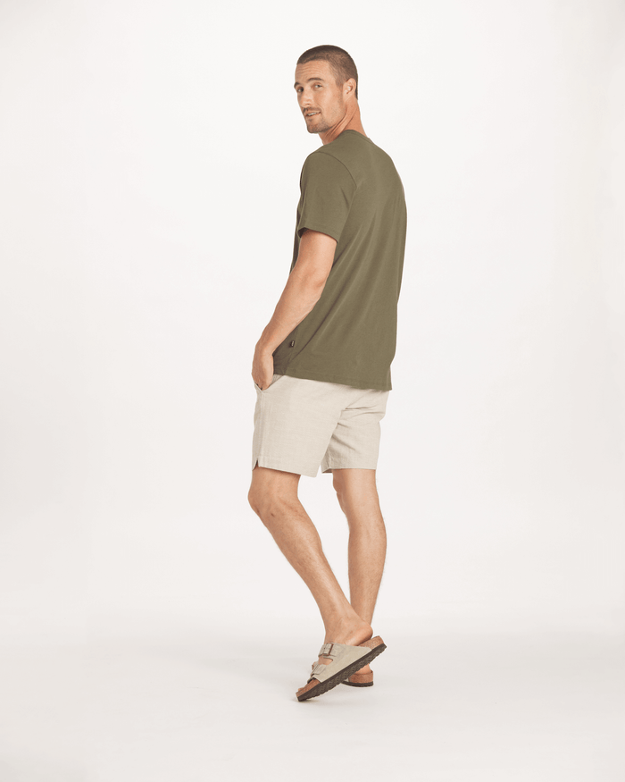Male Model wearing Paka Men's T-Shirt Andean Moss