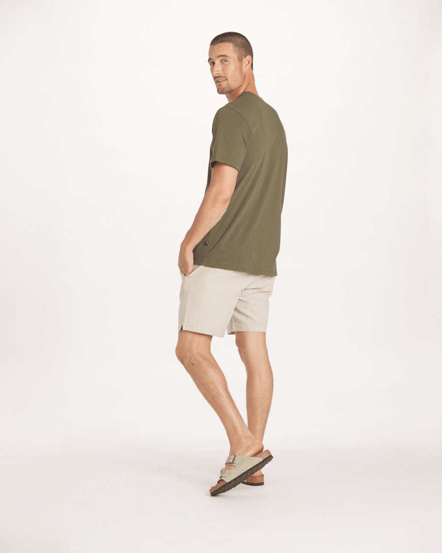 Male Model wearing Paka Men's T-Shirt Andean Moss